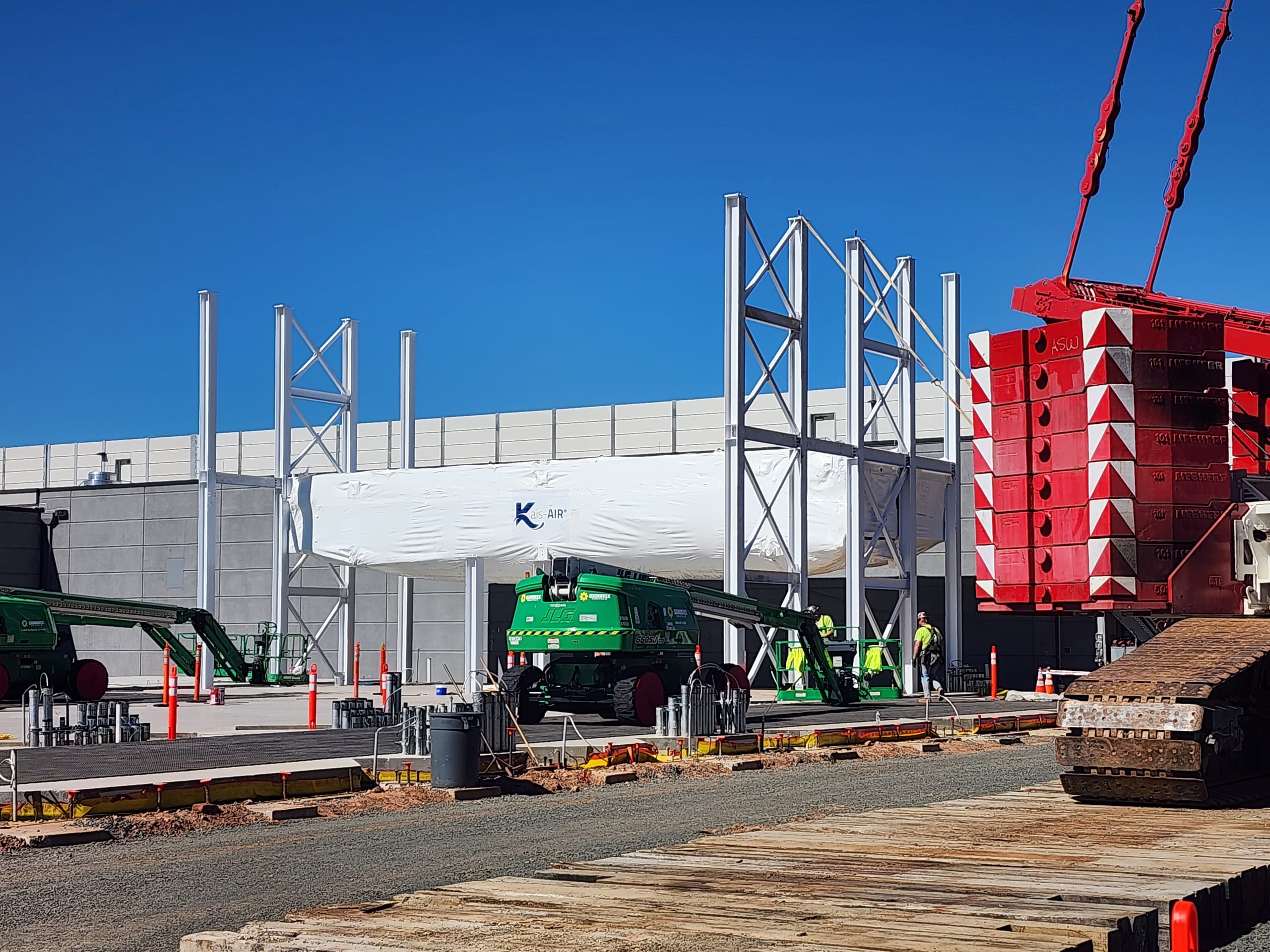 Mechanical equipment installation at a data center