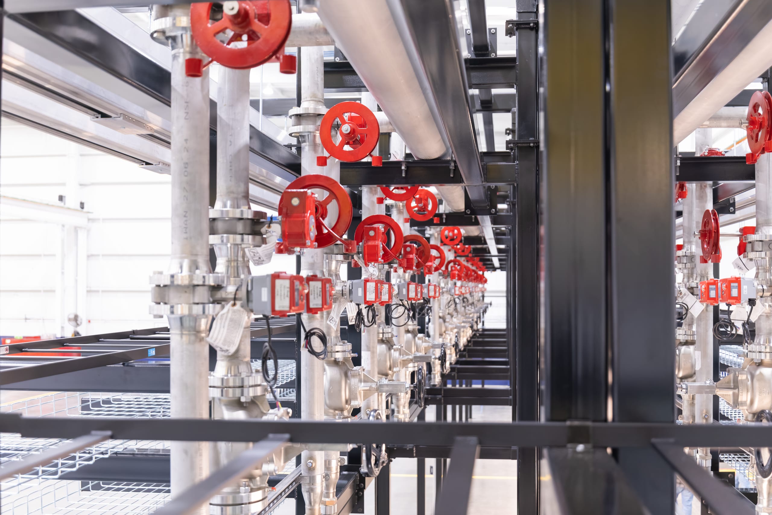 UPI-fabricated mechanical piping and modular pipe racks for mission-critical data center infrastructure.