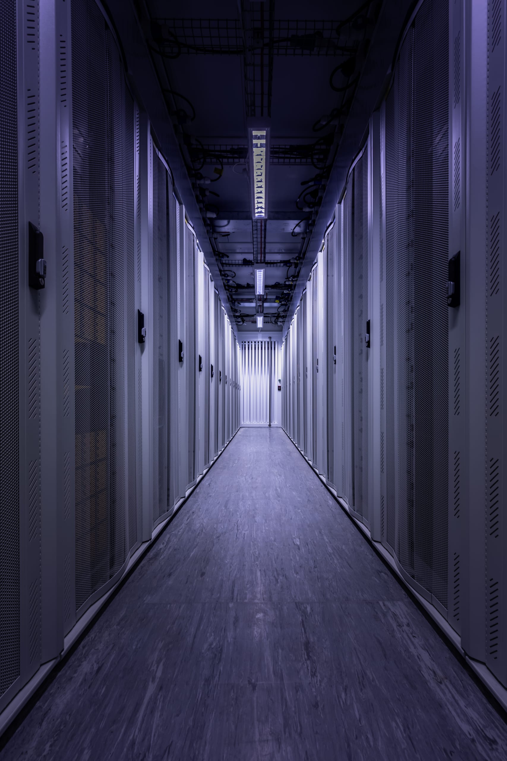 Server corridor at the AWS CMH220 hyperscale data center