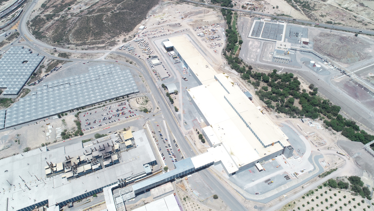 Aerial view of General Motors' Ramos Arizpe Assembly Plant